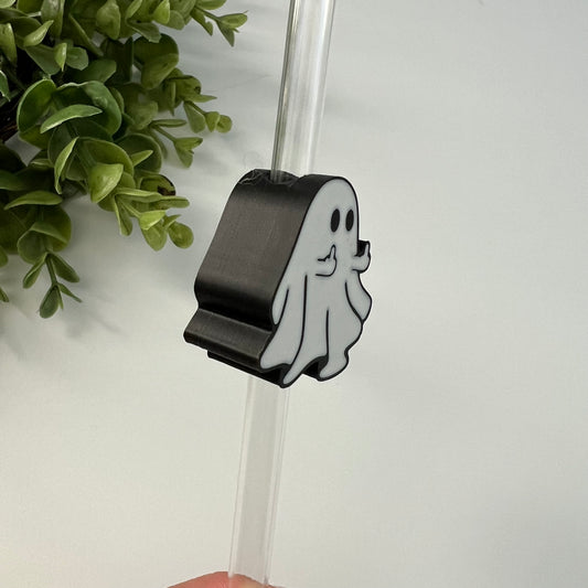 Ghost Middle Finger Straw Topper