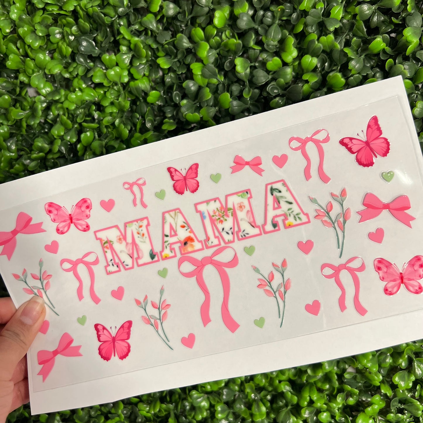 #322 Pink Mama Choquette Floral Double Sided UVDTF WRAPS