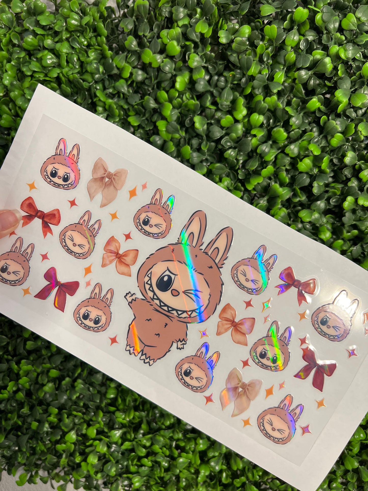 #227 Brown Bubus Holographic UVDTF WRAPS