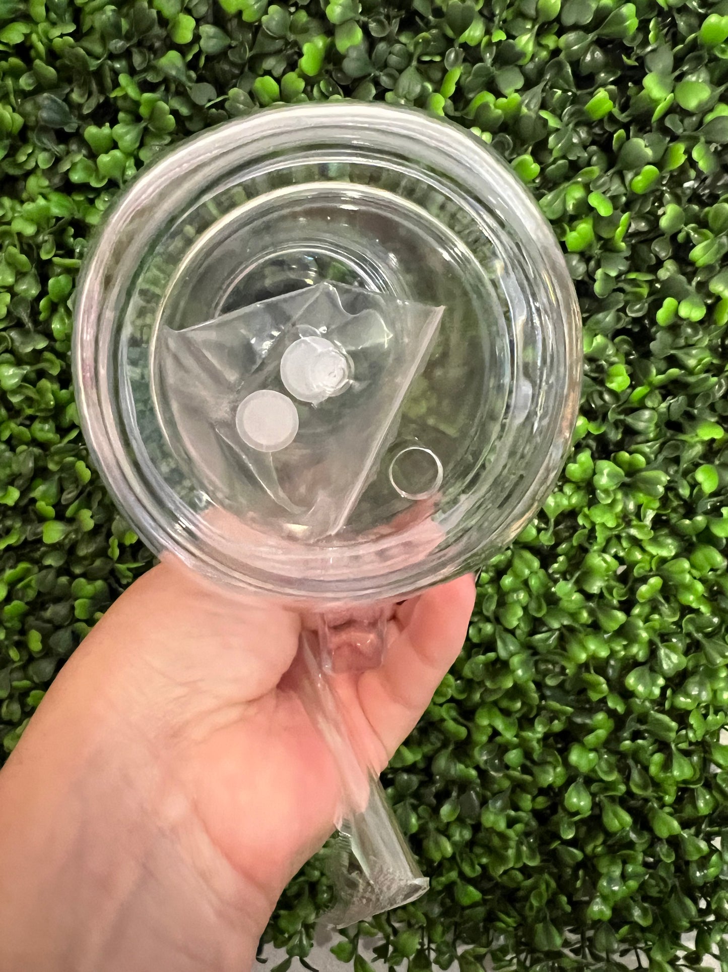 20 oz Acrylic Mason Mug with handle with Lids and Plastic Straw Cup Blanks PRE-DRILLED