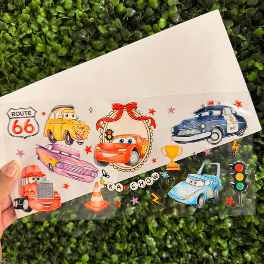 U4 Kachow Red Car Single Sided UVDTF WRAPS