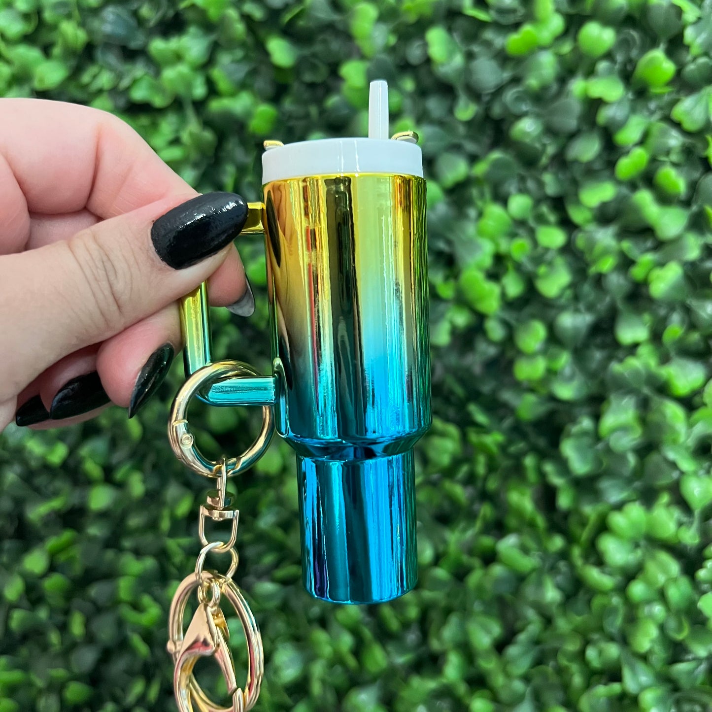 Metallic Color Mini Keychain Tumblers