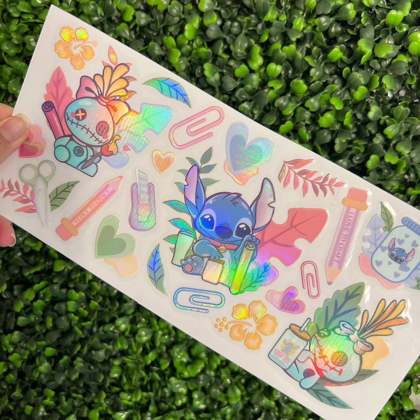 #60 School Alien School Supplies Holographic UVDTF WRAPS