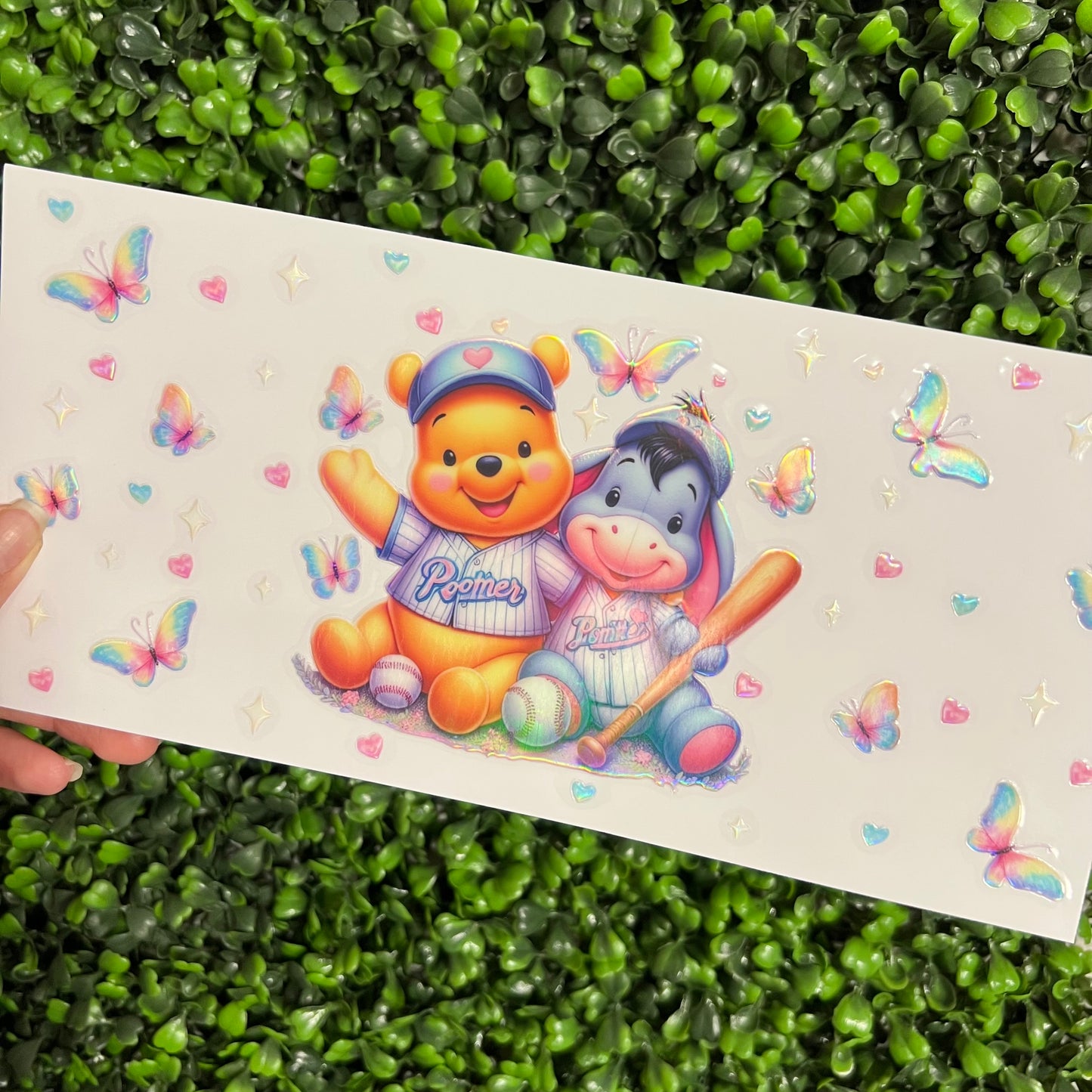R3 Baseball Honey Bear and Donkey Holographic UVDTF WRAPS