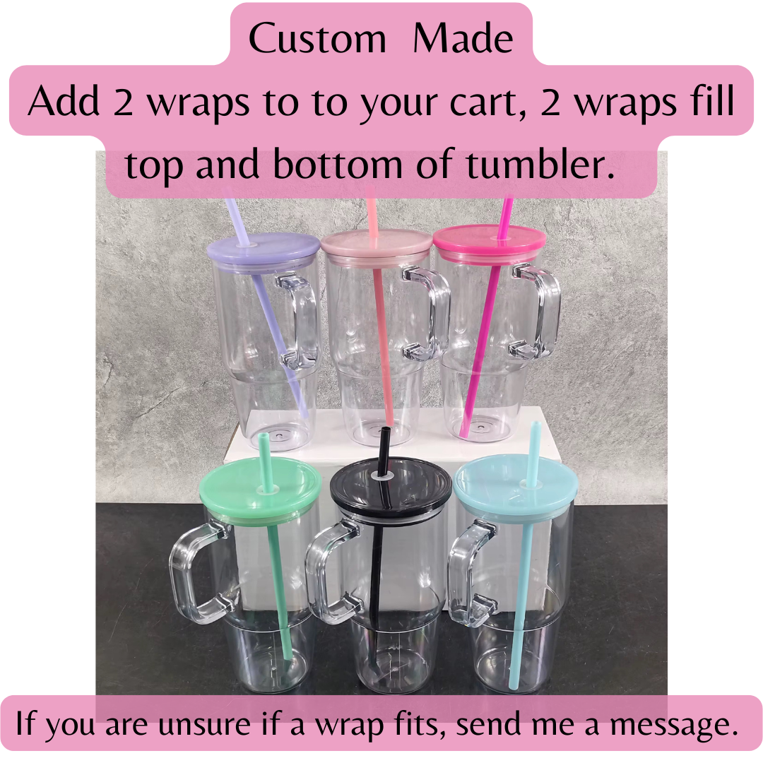 CUSTOM MADE 20 oz Acrylic Mug with Colored Lid