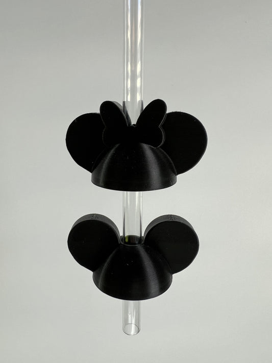 Mouse Head Straw Topper