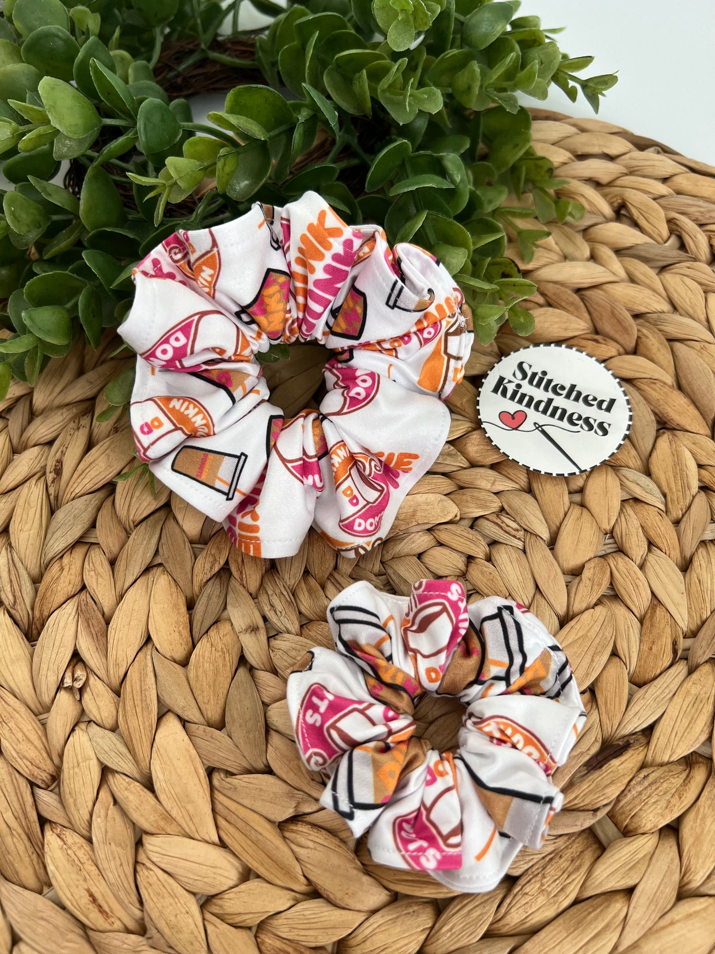 Orange Purple Coffee Scrunchies