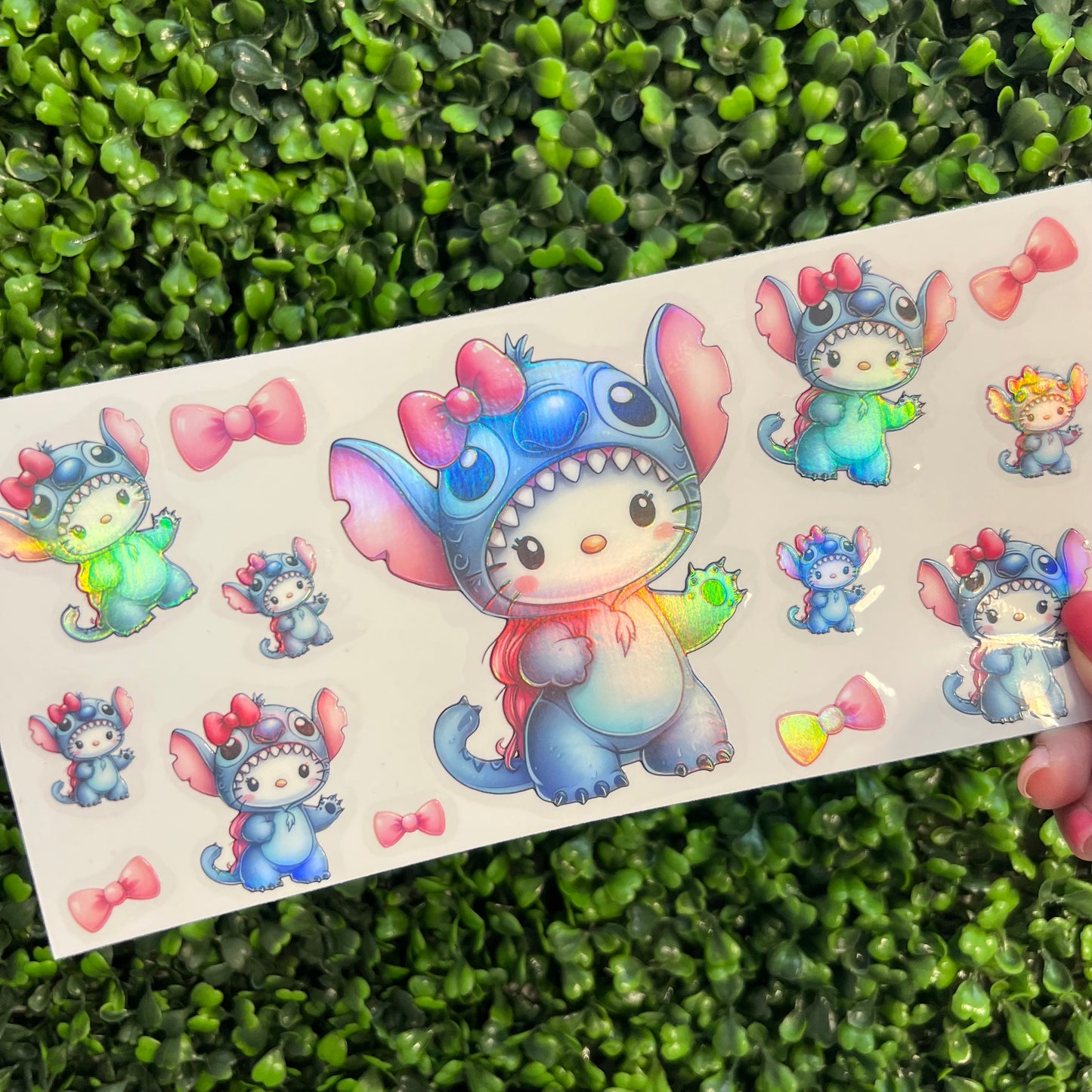 #63 Cat Alien Holographic UVDTF WRAPS