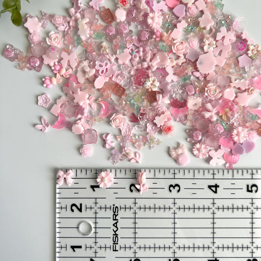 Pink Mix Nail Charms Mixed Colors 70 pcs