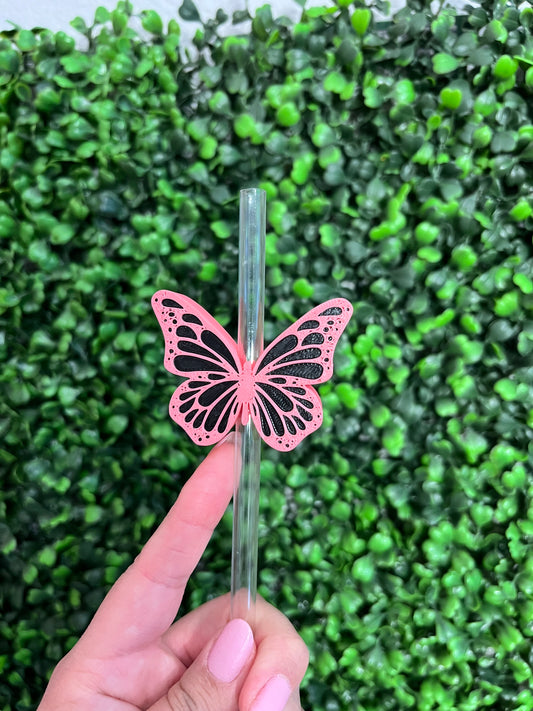 Monarch Butterfly Straw Topper