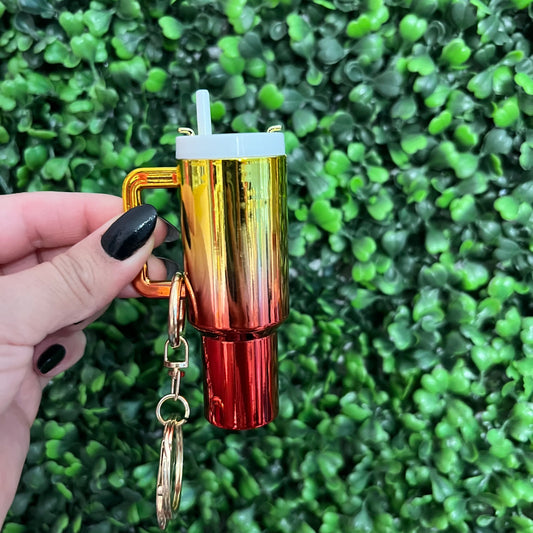 Metallic Color Mini Keychain Tumblers
