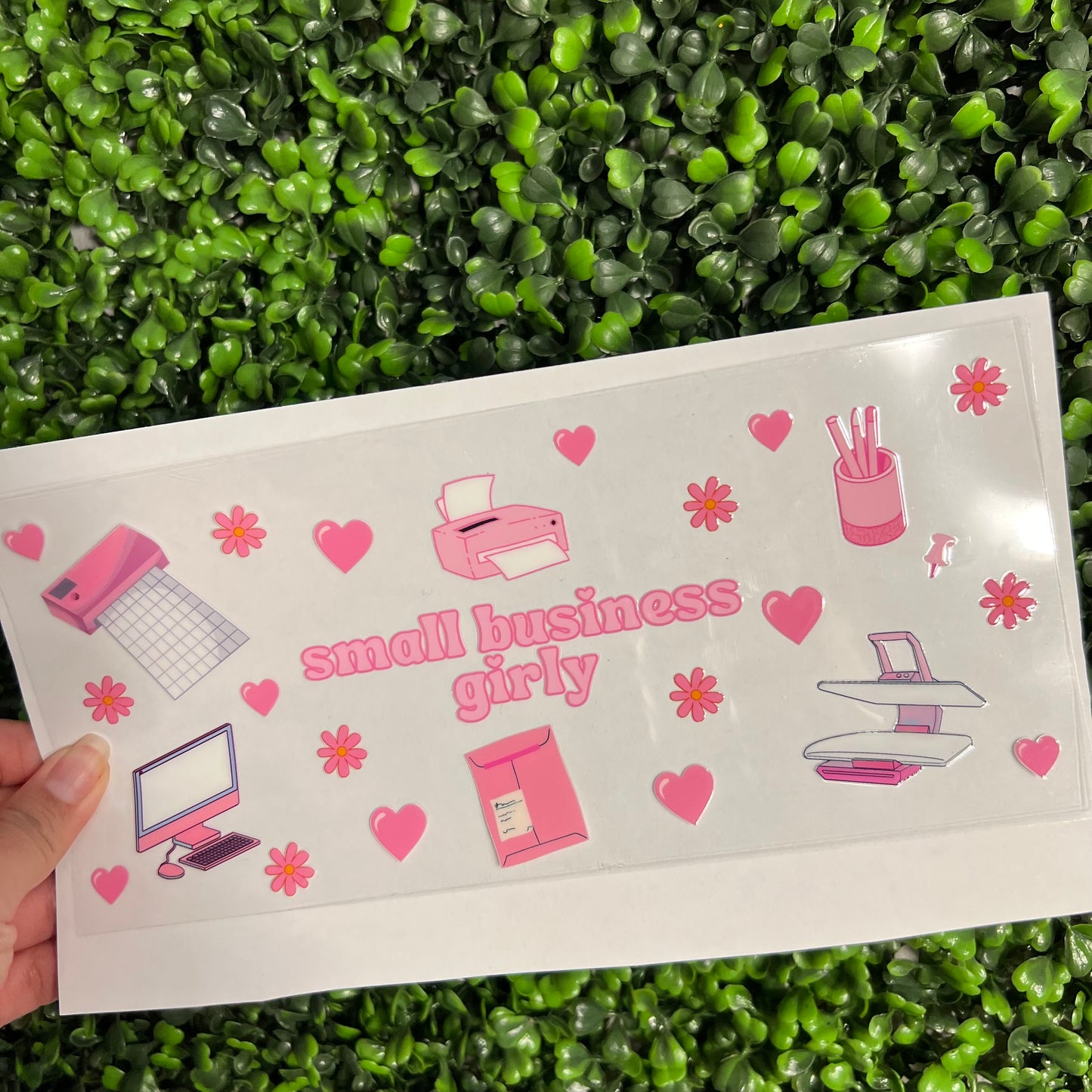 #325 Small Business Girly Pink Single Sided UVDTF WRAPS