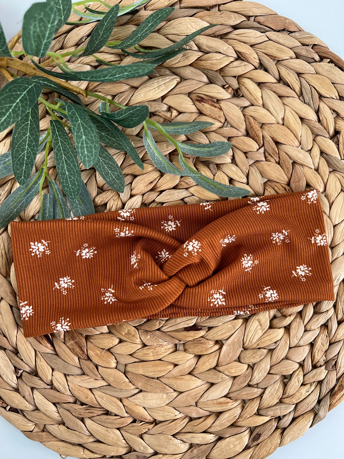 Copper Floral Turban Headbands