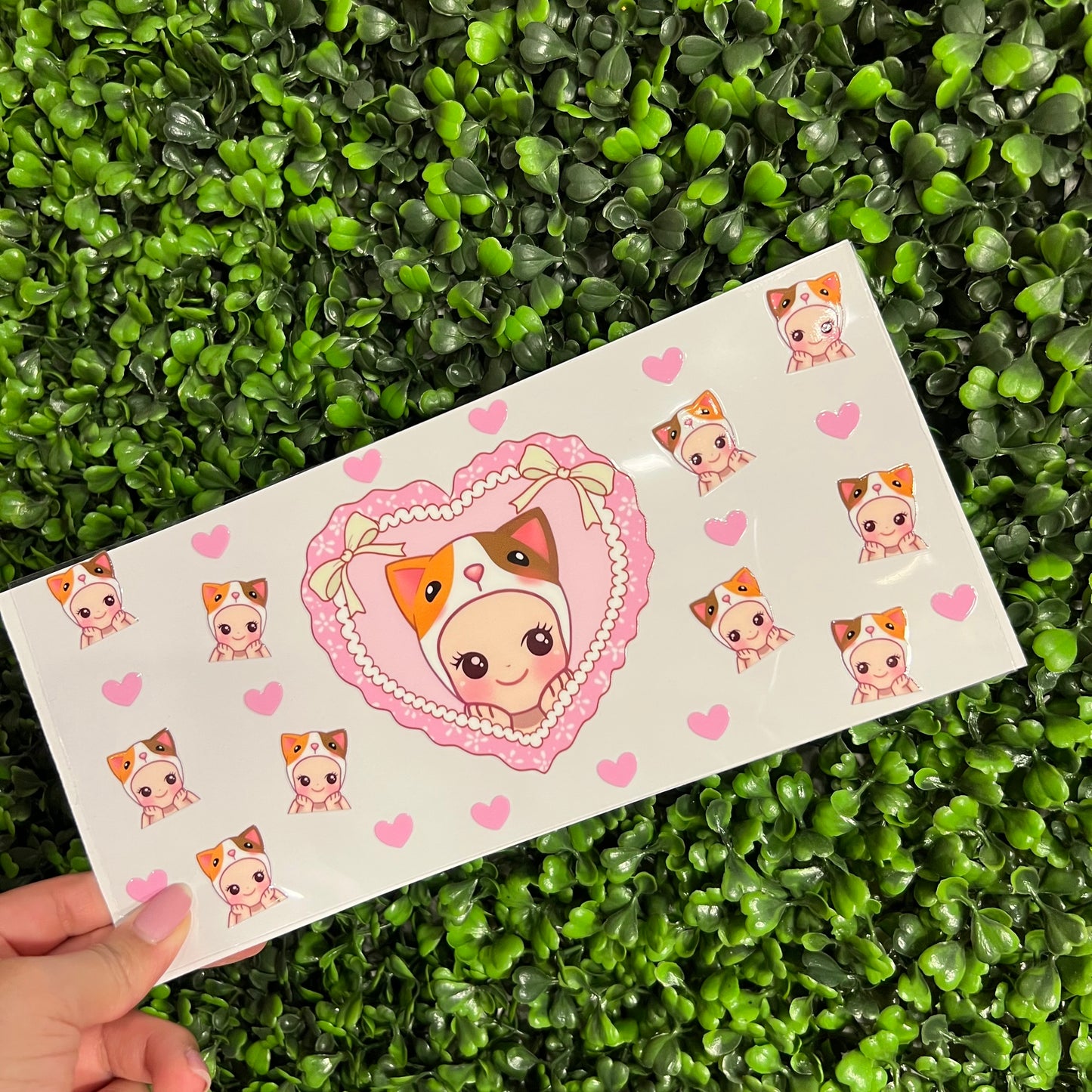V17 Sunny Angel and Cats Single Sided UVDTF WRAPS