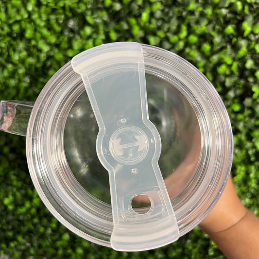 Acrylic Snow Globe Tumbler 40 oz Double Walled with PreDrilled Hole with Plastic Lid and Straw