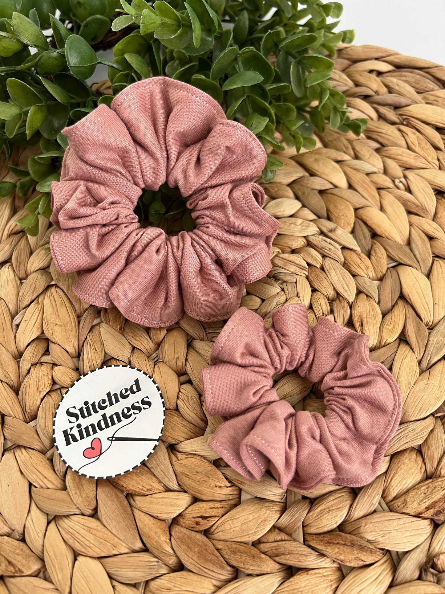 Dusty Rose Scrunchies