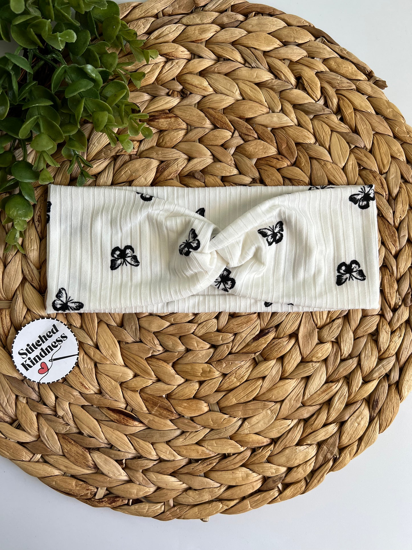 Black Butterflies Turban Headbands