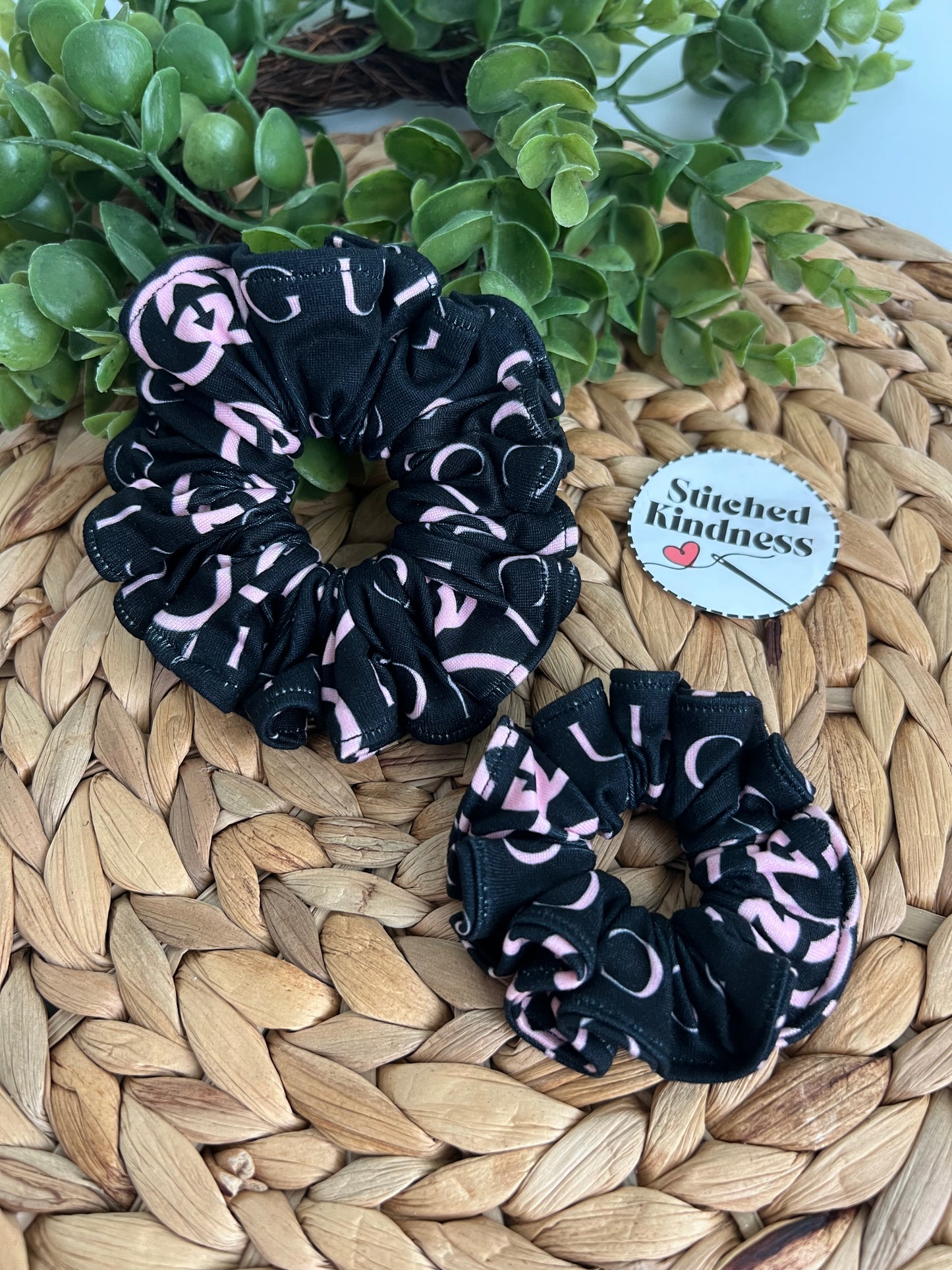 Pink G Scrunchies