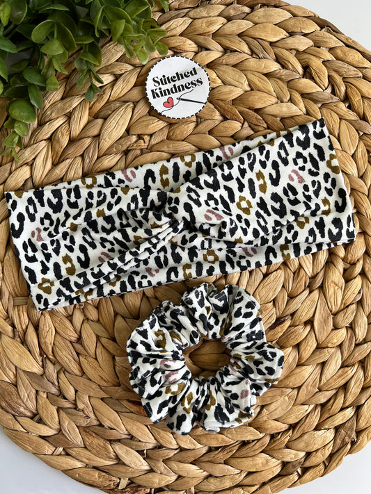 Pink, Gold, Black Cheetah Turban Headbands