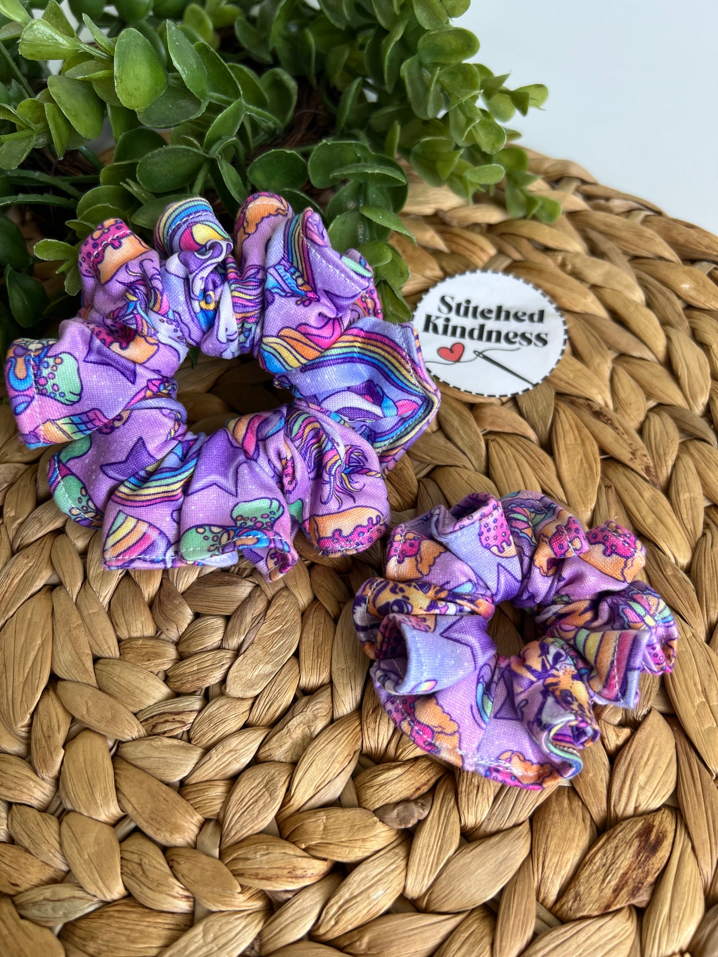 Animals and rainbows Scrunchies
