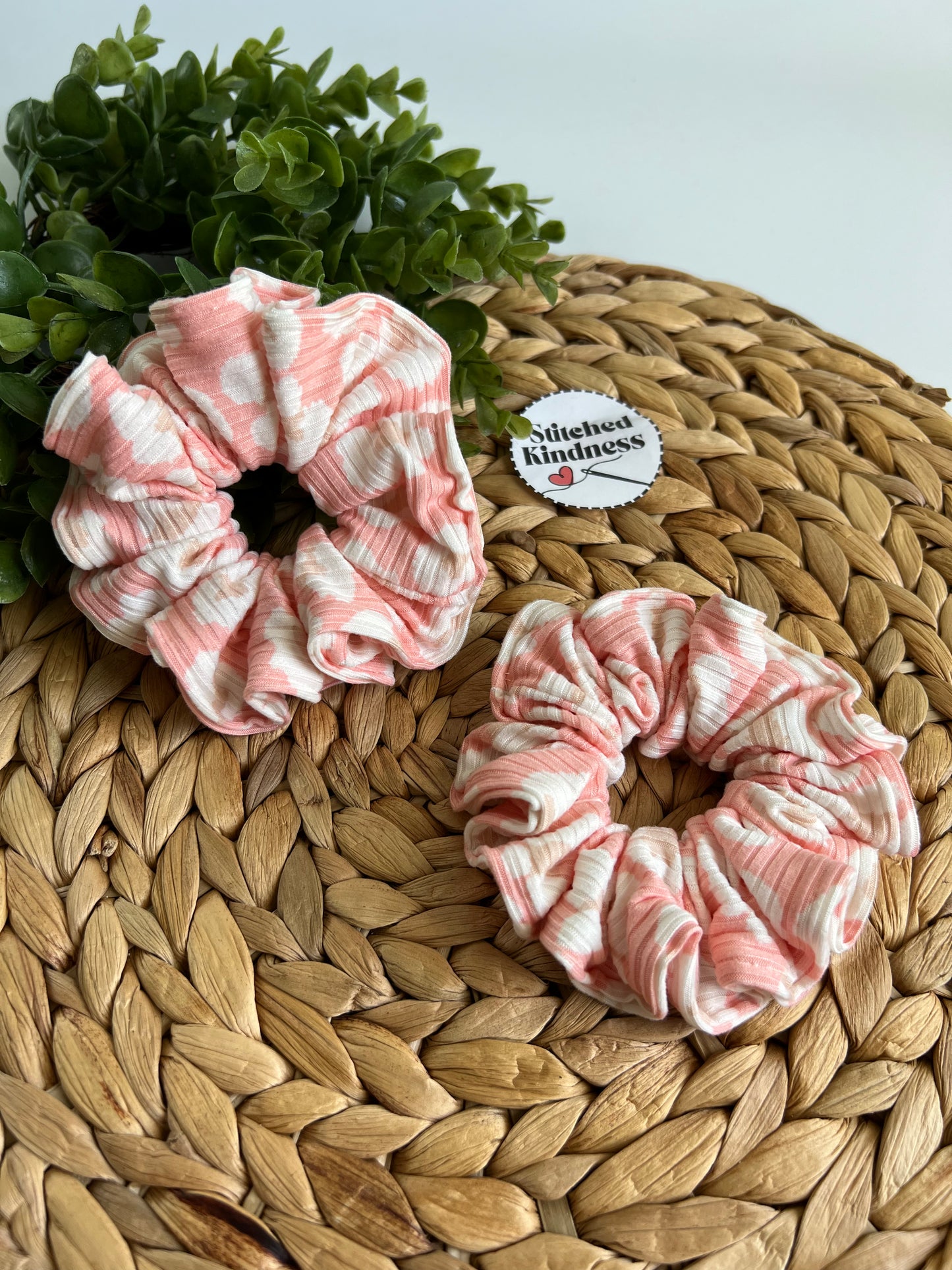 Pink Cheetah Scrunchies
