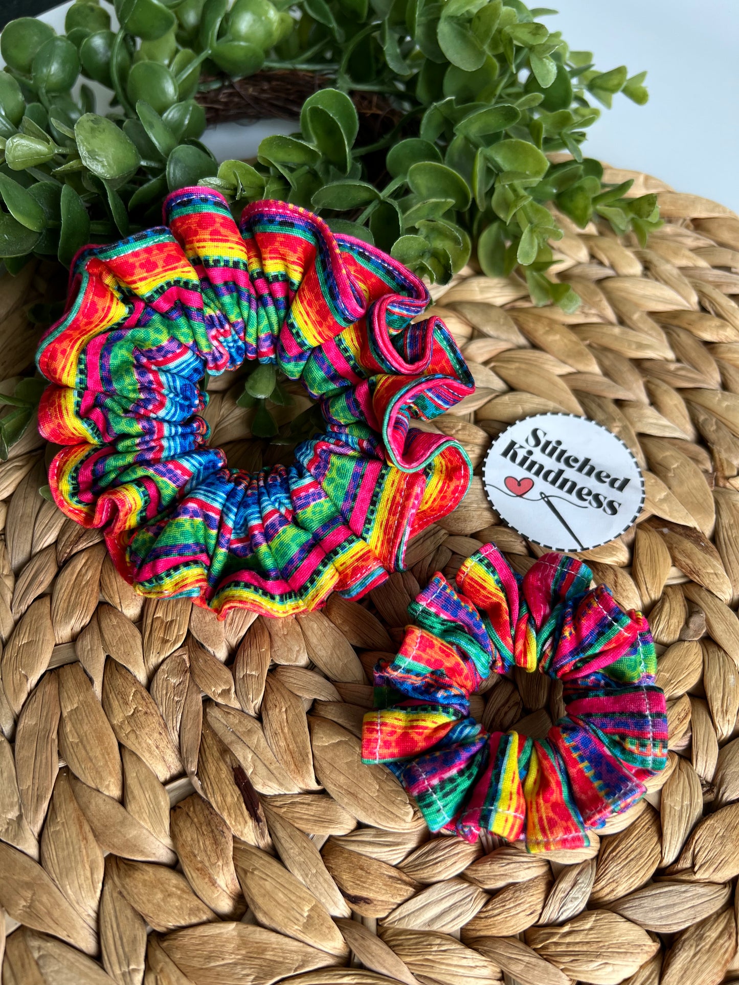 Serape Cheetah Scrunchies