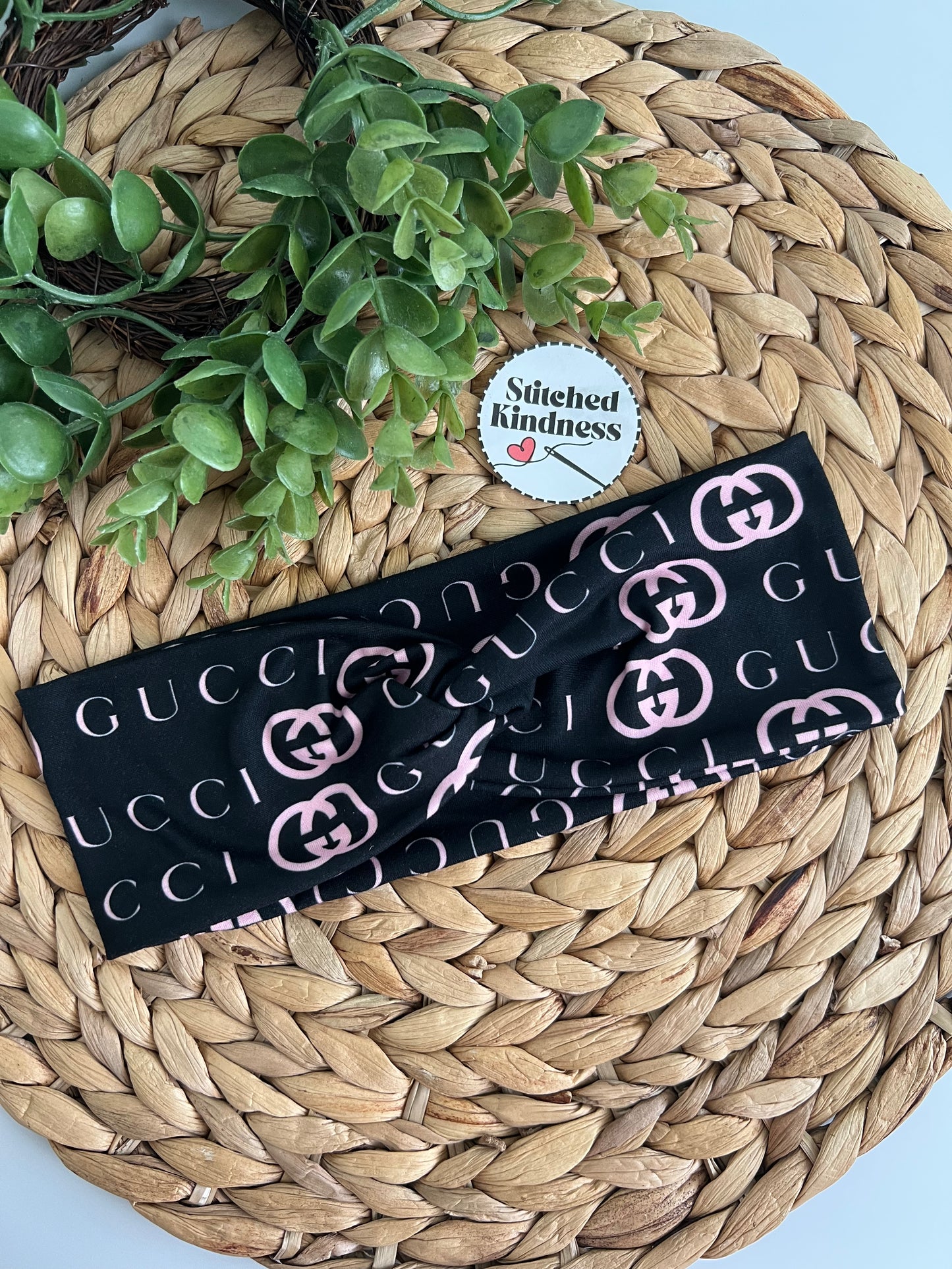 Pink G Turban Headbands