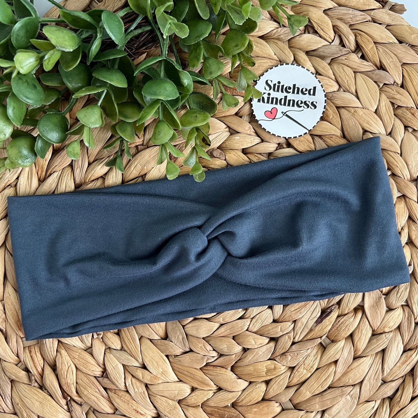 Steel Blue Solid Color Headband