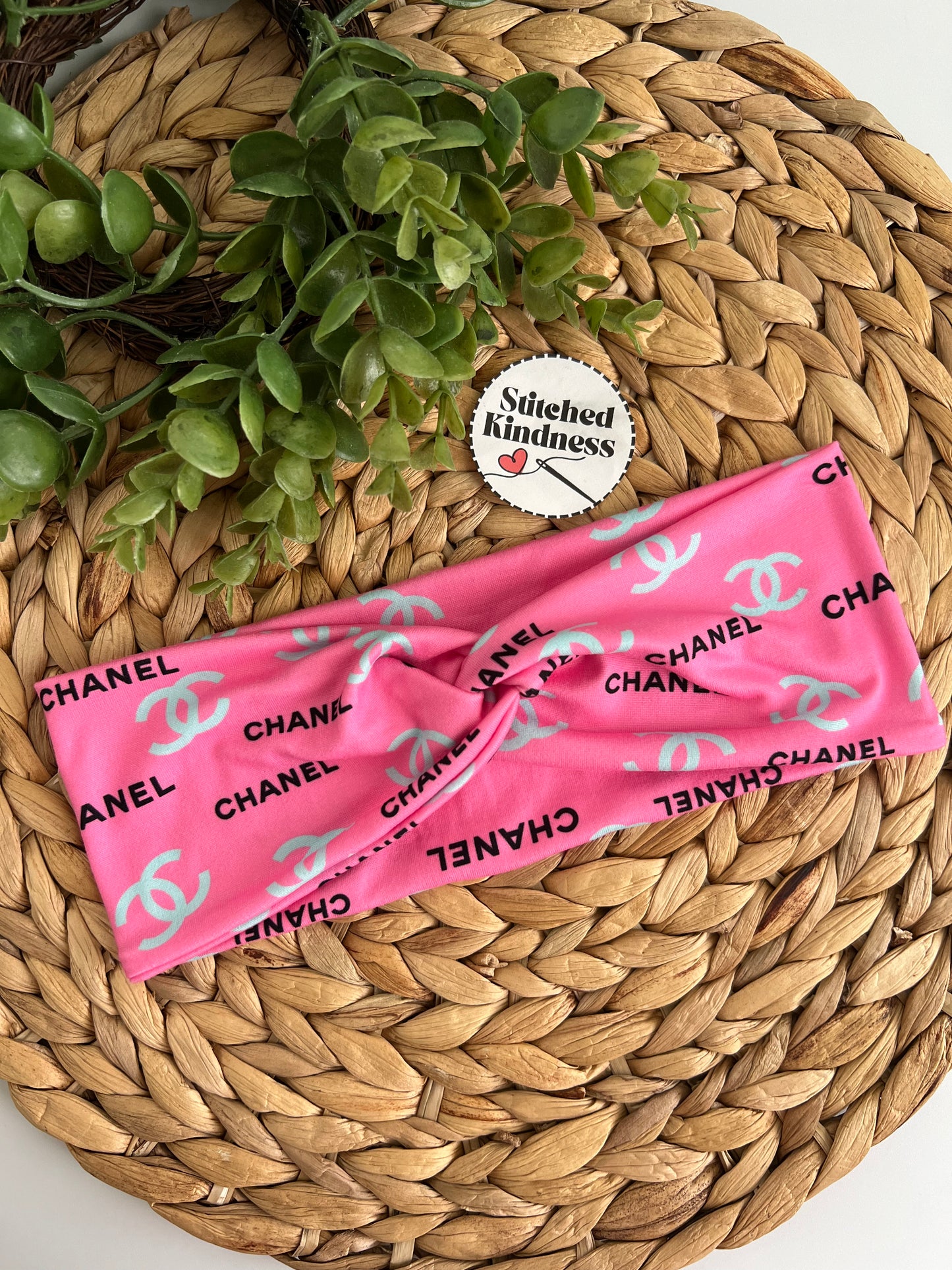Hot Pink C Turban Headbands