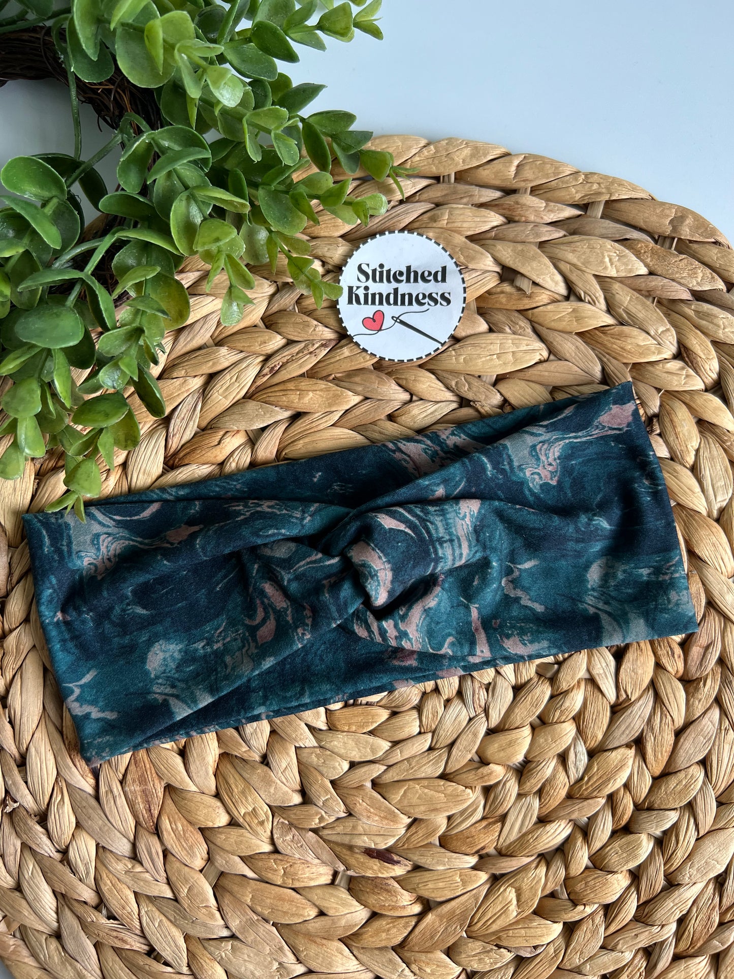 Marble Green Turban Headbands