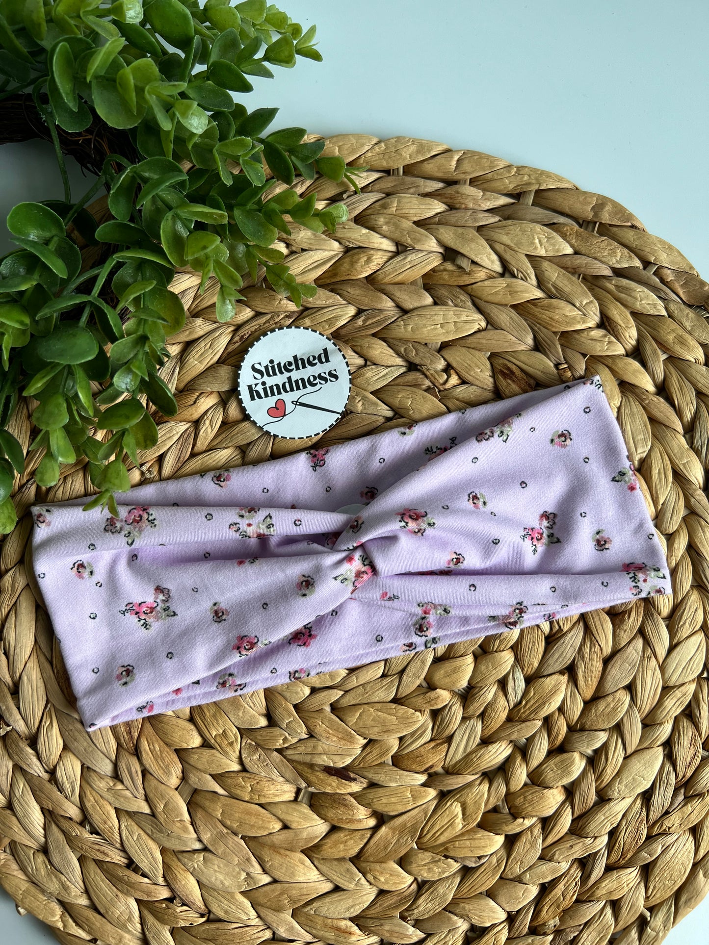 Purple Floral Turban Headbands