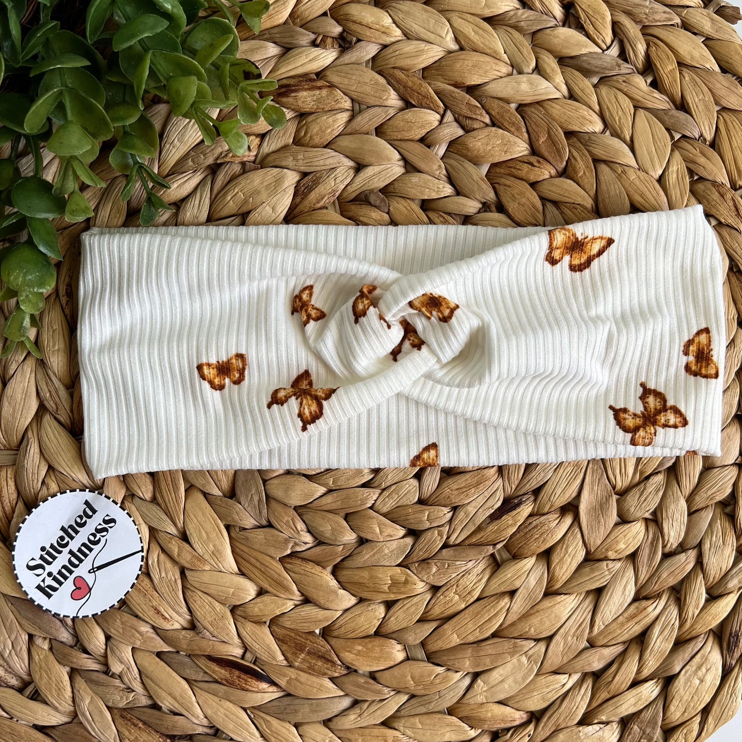 Brown Butterflies Turban Headbands