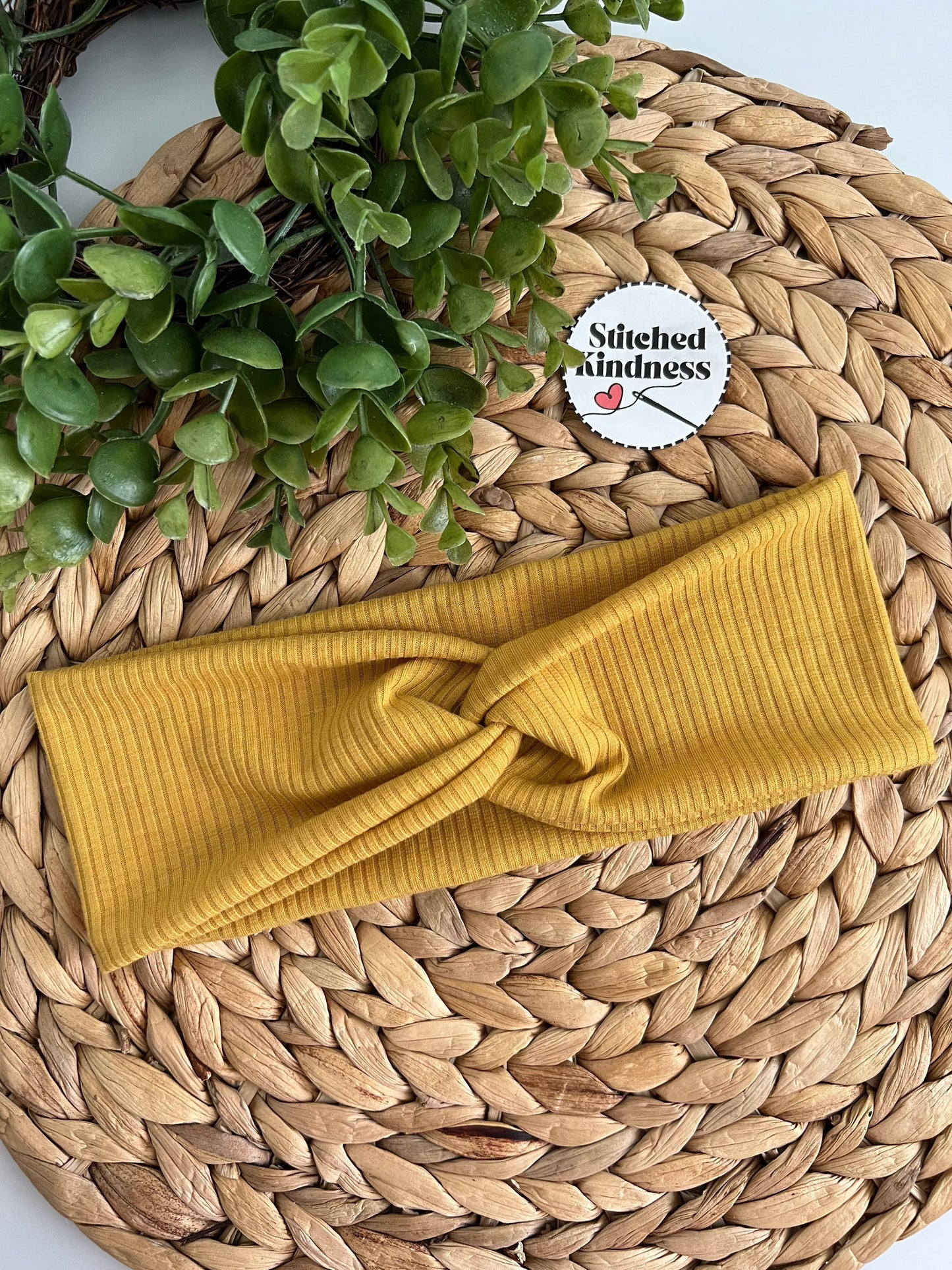 Mustard Ribbed Solid Color Headband