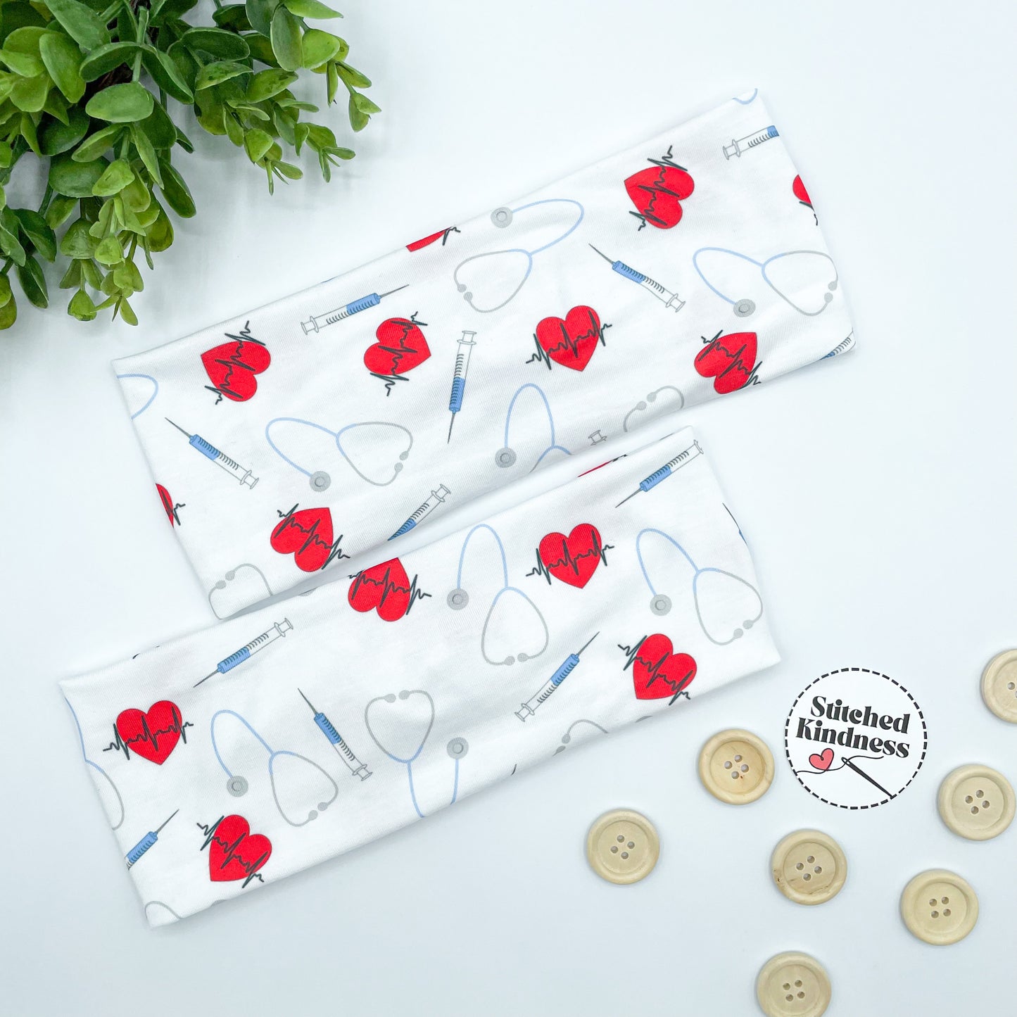 Medical Red Hearts Turban