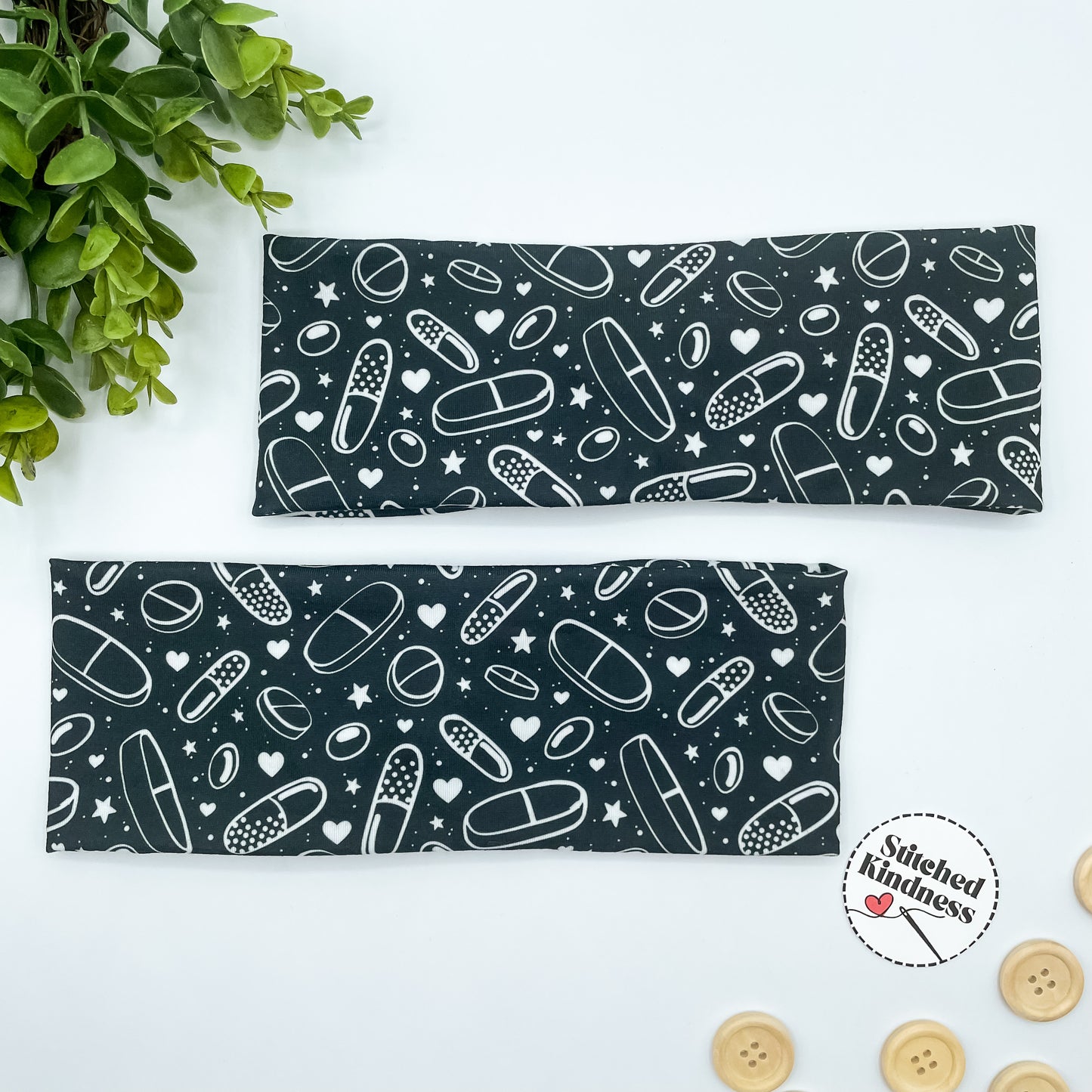 Black and White Medication Turban