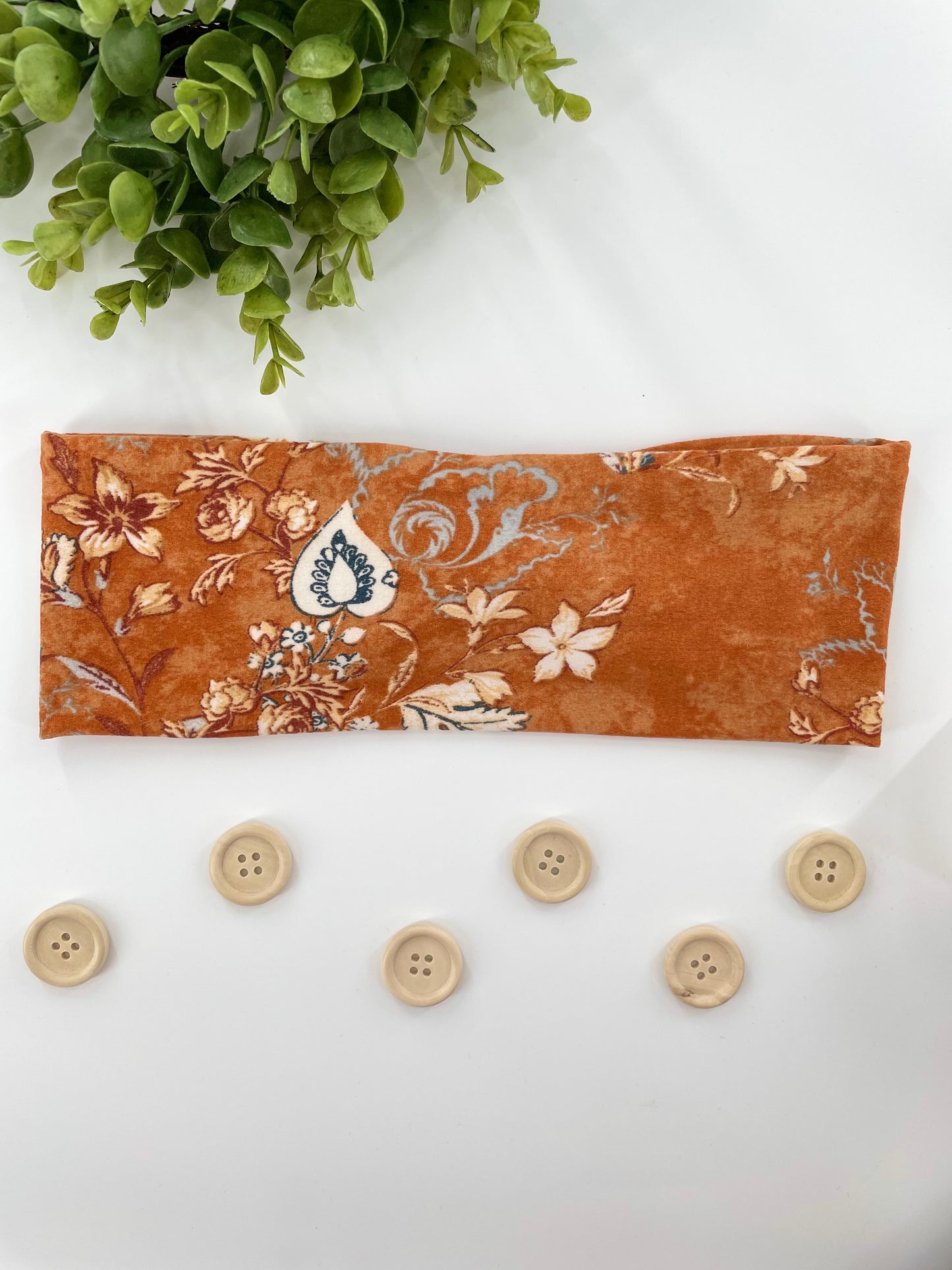 Vintage Orange Floral Turban