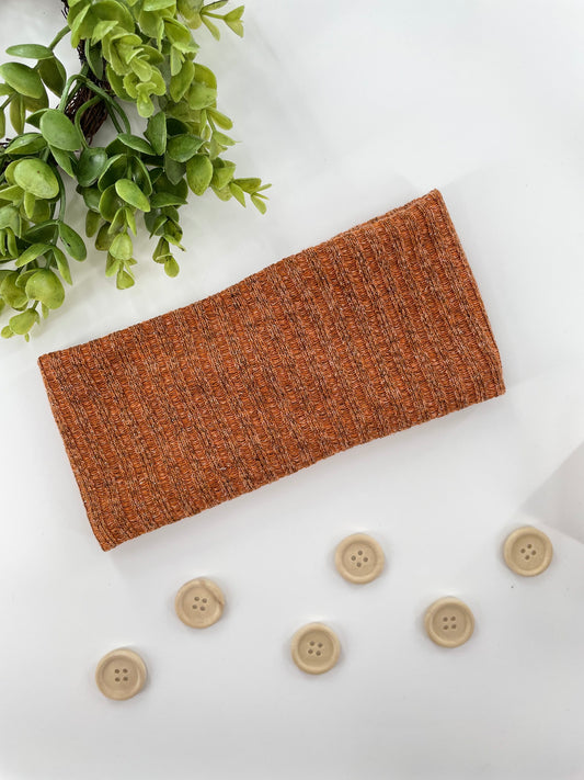 Glitter Ribbed Knit Turban