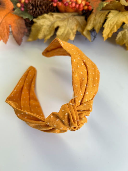 Twinkle Yellow TopKnot Hard Headband