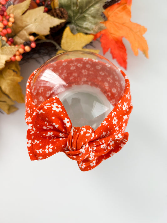 Bright Orange Floral Toddler/Infant Headband