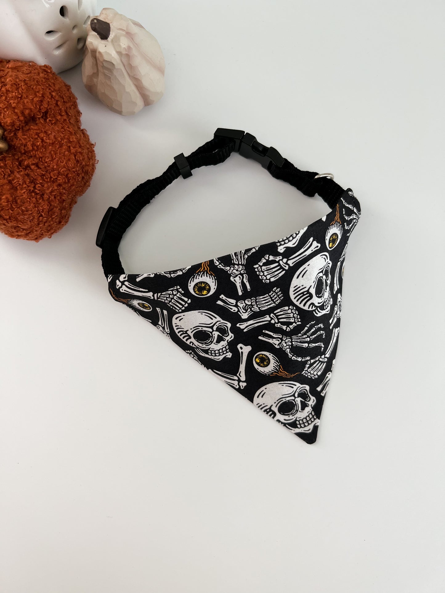 Skulls & Bones- Over The Collar Dog Bandana