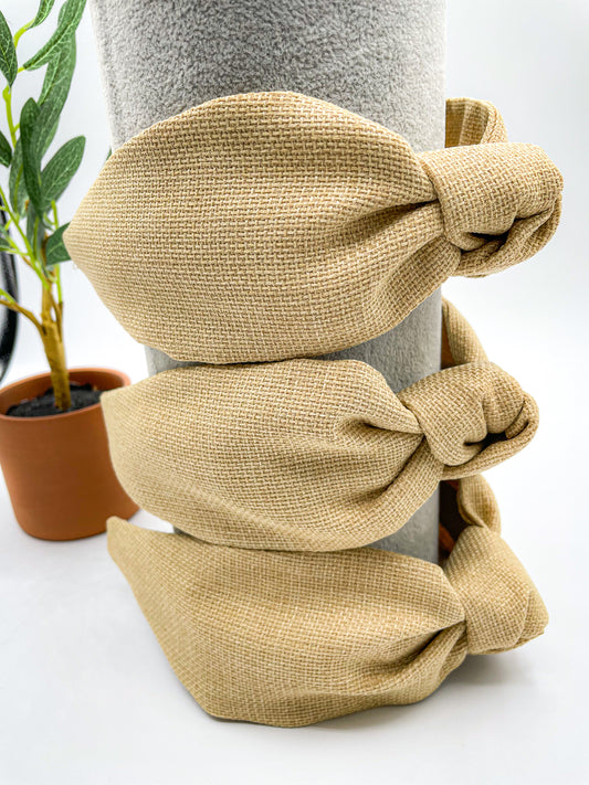 Raffia TopKnot Hard Headband