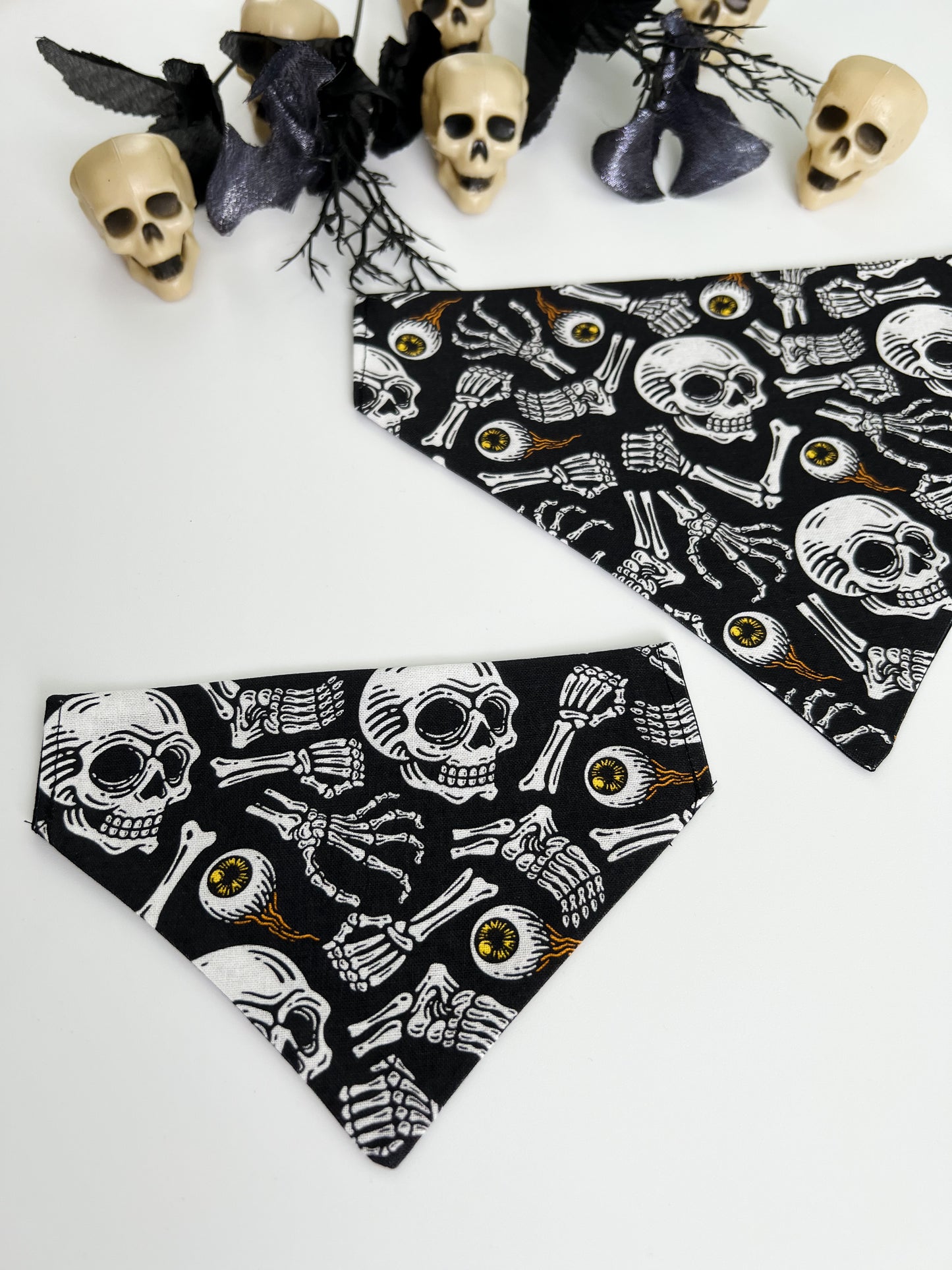Skulls & Bones- Over The Collar Dog Bandana