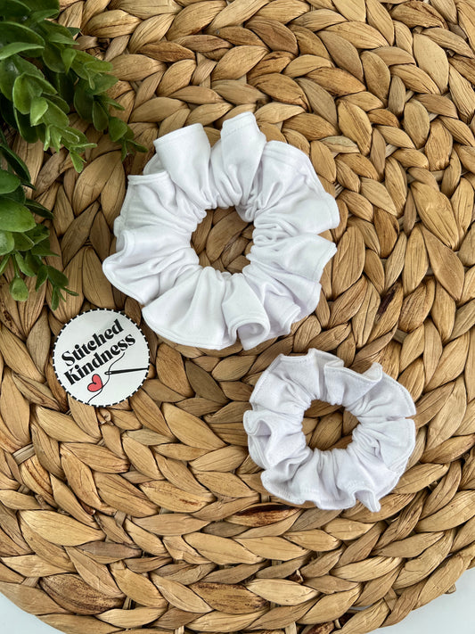 White Scrunchies