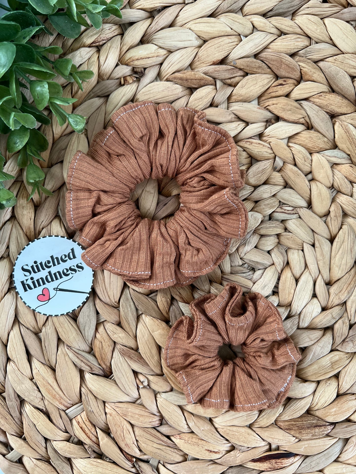 Golden Brown Scrunchies