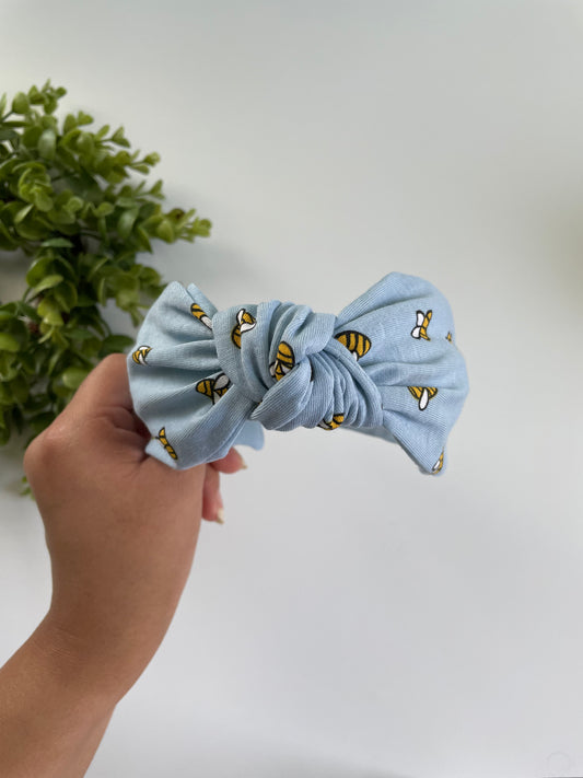 Bees TopKnot Hard Headband