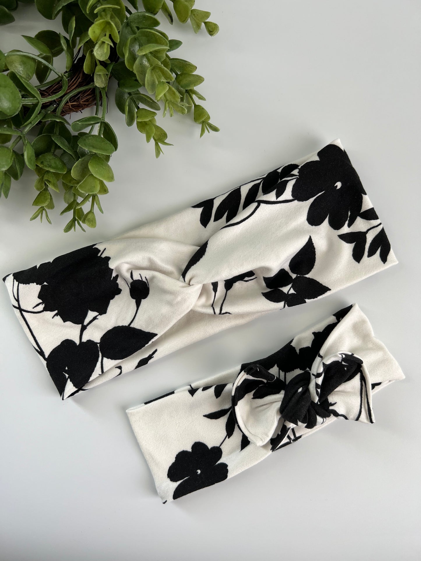 Black Floral Toddler/Infant Headband