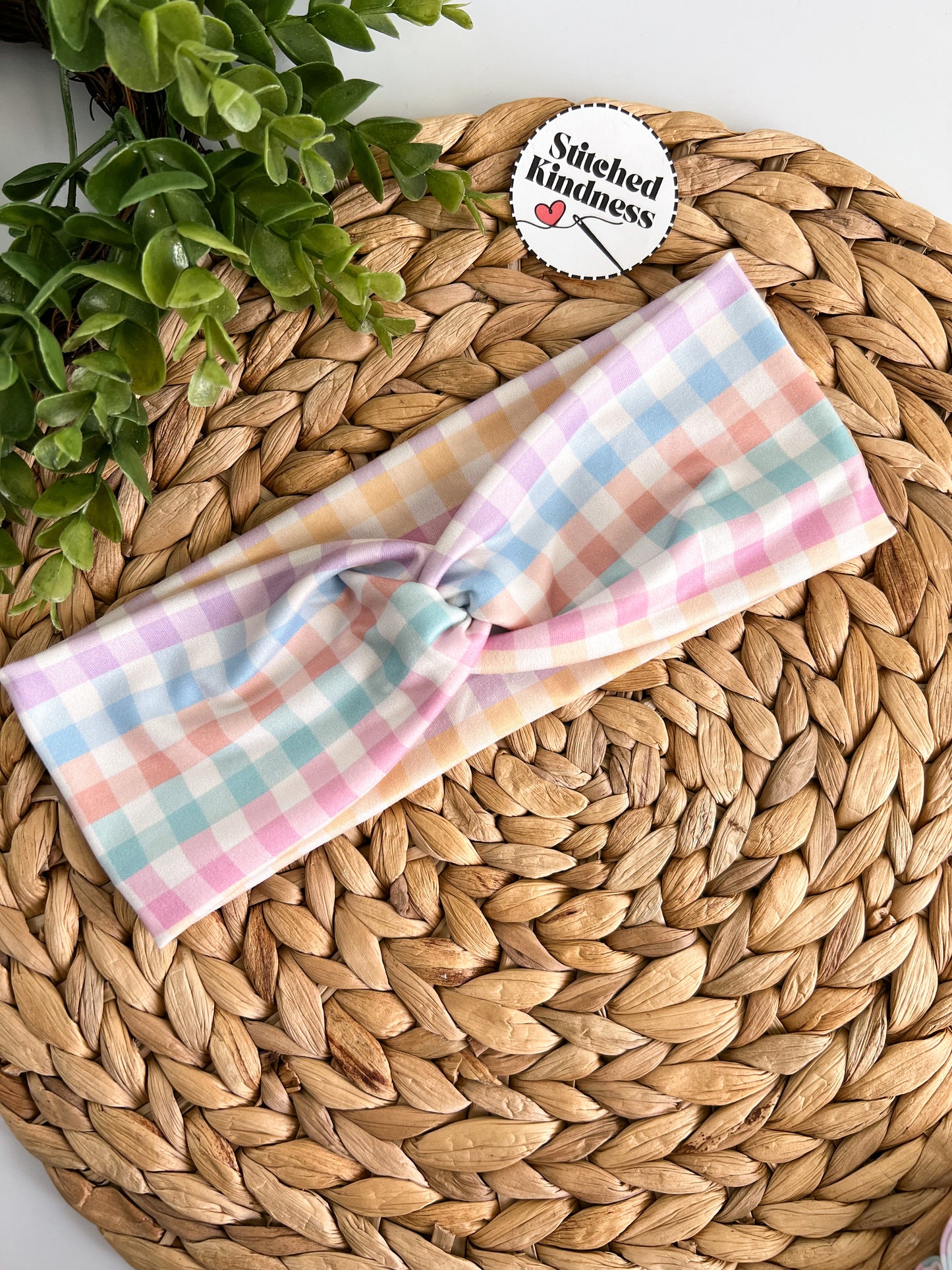 Pastel Rainbows Turban Headband