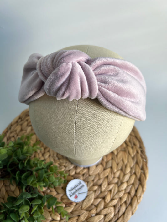 Purple Velvet TopKnot Hard Headband