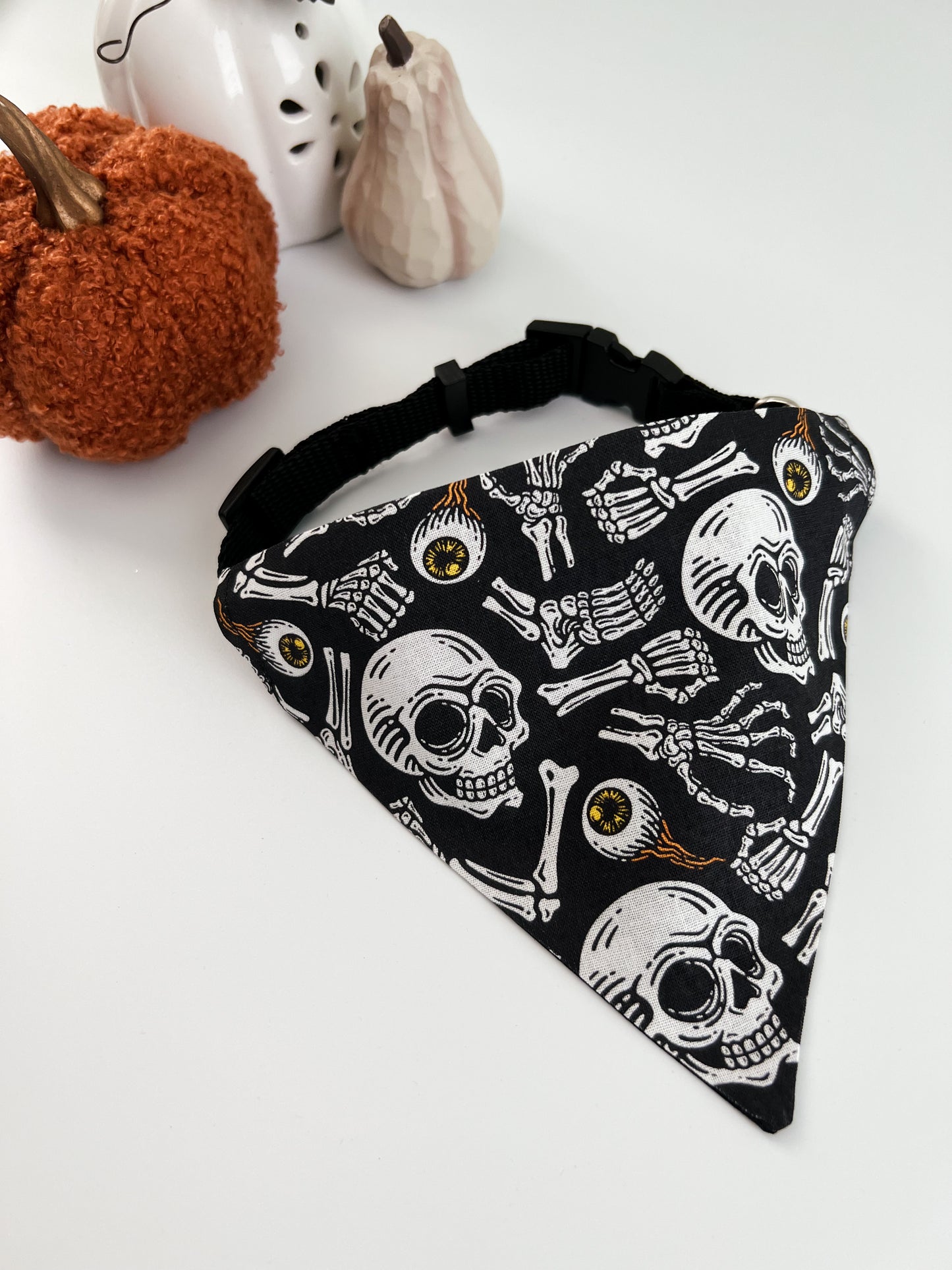 Skulls & Bones- Over The Collar Dog Bandana