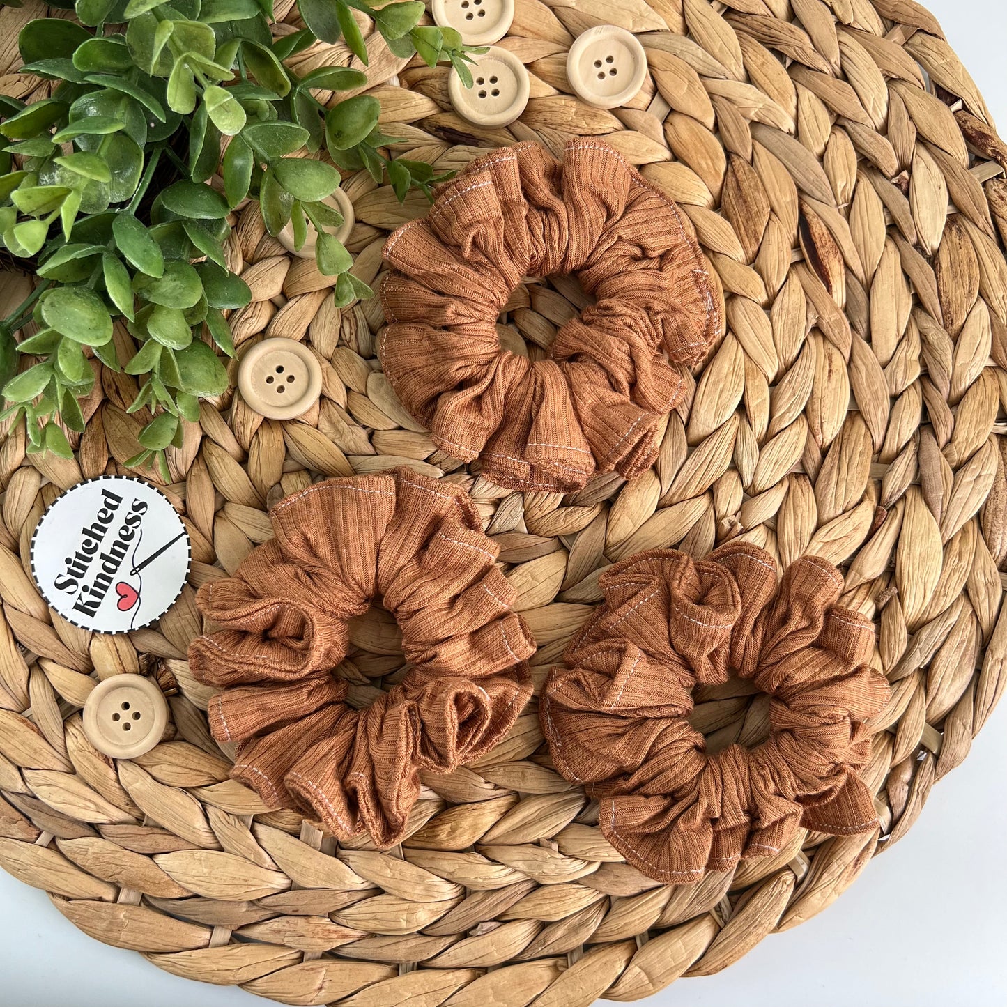 Golden Brown Scrunchies